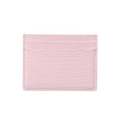 Tarjetero Tipo Piel Cocodrilo Glossy Serie Miniso Rosa