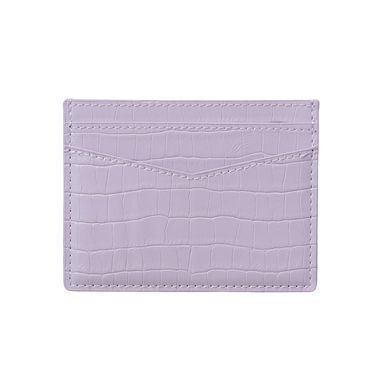 Tarjetero Tipo Piel Cocodrilo Glossy Serie Miniso Lila