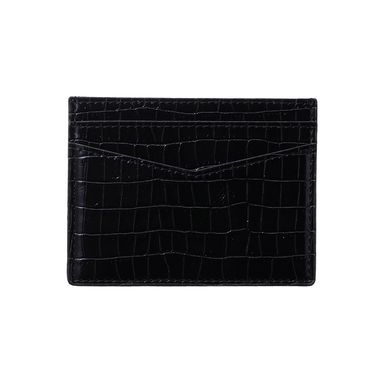 Tarjetero Tipo Piel Cocodrilo Glossy Serie Miniso Negro