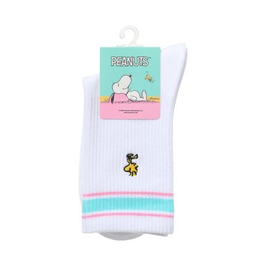 Medias Largas Woodstock Serie Snoopy Colorful Vintage 1 Par Blanco