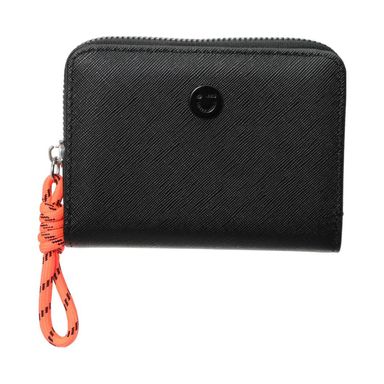 Cartera para Mujer con Asa Naranja Serie Future Classic Negro