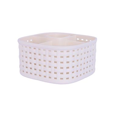 Cesta de Almacenamiento de 5 Compartimentos Serie Miniso Rosa Claro