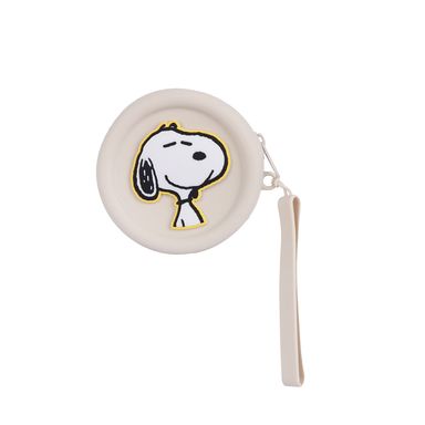 Monedero Redondo Snoopy Serie Snoopy Beige
