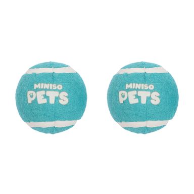 Pelota Elastica para Mascota con Sonidos Serie Miniso 2 Unidades Aqua