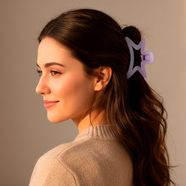 Pinza para el Cabello en Forma de Estrella Blanco