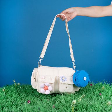 Bolso Grande Desmontable con Agujeros Serie Clean Fit Beige