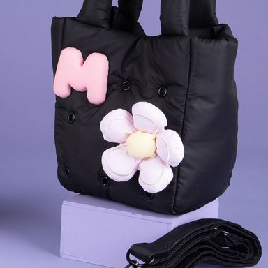 Charm Flor Acolchada Serie Minidots Rosa