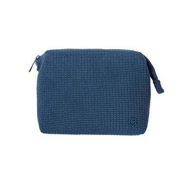 Cosmetiquera con Textura a Cuadros Pequeños Serie Miniso Azul Marino