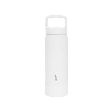 Botella de Acero Inoxidable con Asa 700Ml Serie Dopamine Blanca