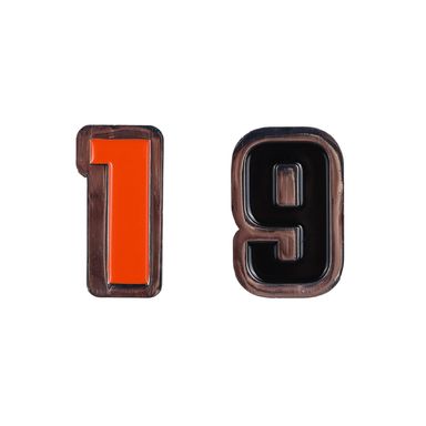 Set de Charm Decorativo Numeros 1 y 9 Serie Minidots Rojo y Negro