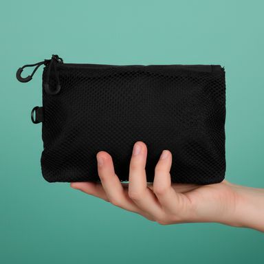 Bolsa de Almacenamiento de Malla Grande Serie Black And White Negro