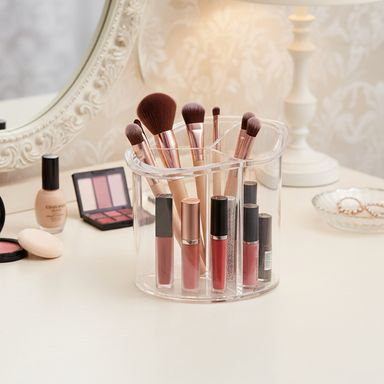 Organizador Transparente con Tres Compartimentos Serie Miniso