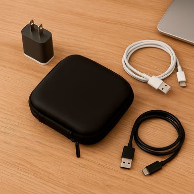 Organizador de Viaje para Accesorios Digitales Negro