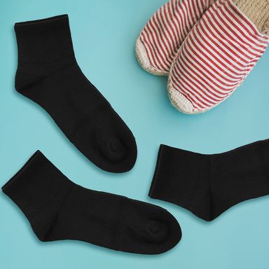 Set de Medias Deportivas para Hombre Transpirables Negro