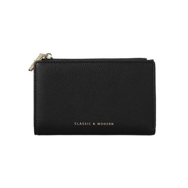 Billetera para Mujer con Doble Cierre Serie Classic Modern Negro