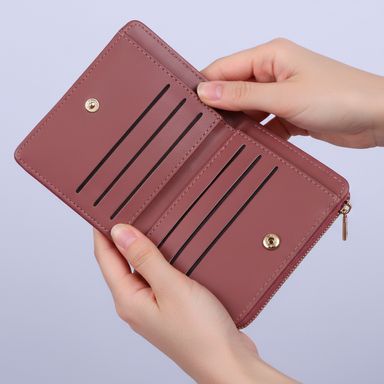 Billetera para Mujer con Cierre Serie Miniso Life Rosa