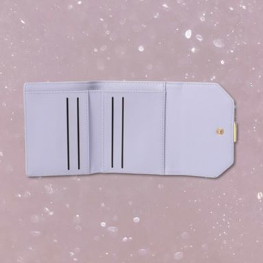 Cartera Corta para Mujer Tipo Piel Granulada Serie Miniso Lila