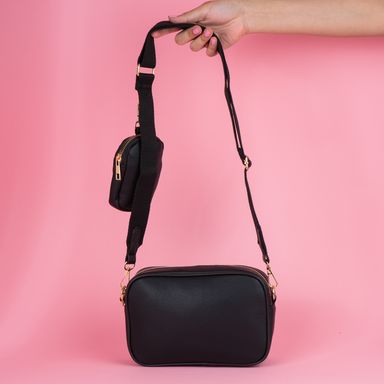 Bolso Crossbody y Monedero 2 en 1 Miniso Negro