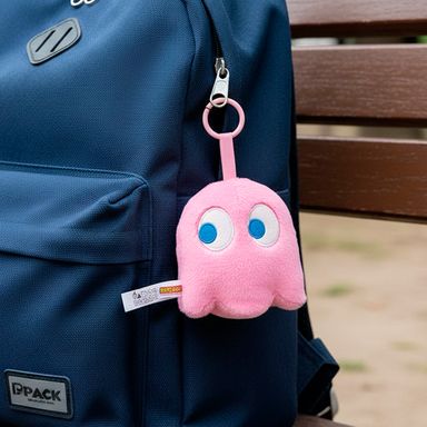 Llavero 4In de Peluche Pinky Serie Pac Man