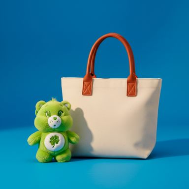 Mini Llavero de Peluche 4 In Good Luck Bear Serie Care Bears