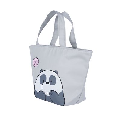 Lonchera Mediana Panda Serie Osos escandaloso Gris