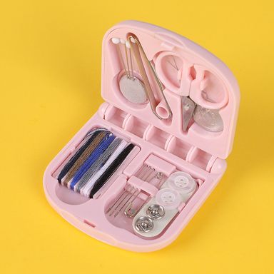 Kit de Costura Portatil Rosa