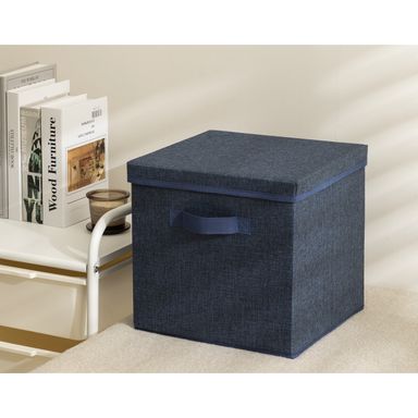 Organizador Cuadrado con Tapa Serie Cool And Cozy Azul