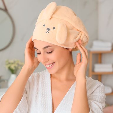 Toalla para el Cabello Gruesa Perrito Serie Animal
