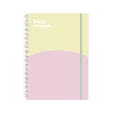 Libreta Argollado Serie Simple Color Amarillo y Rosa