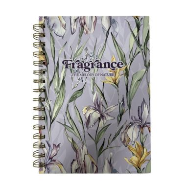 Libreta Argollada de Tapa Dura Serie Bloming Flowers Lila