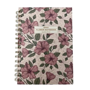 Libreta de Tapa Dura Arollada Serie Miniso Rosa