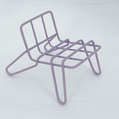 Soporte para Telefono en Forma de Silla Serie Macaron Lila