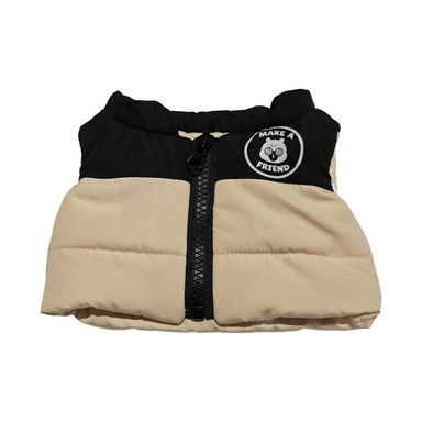 Chaleco para Peluche Serie Make a Friend Negro y Beige