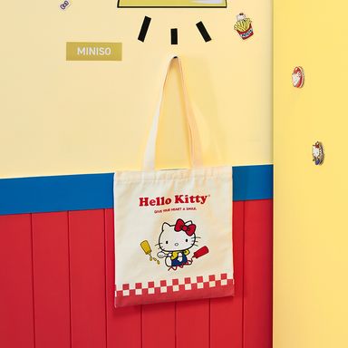 Bolsa de Compras Hello Kitty Retro Dinner Sanrio Blanca