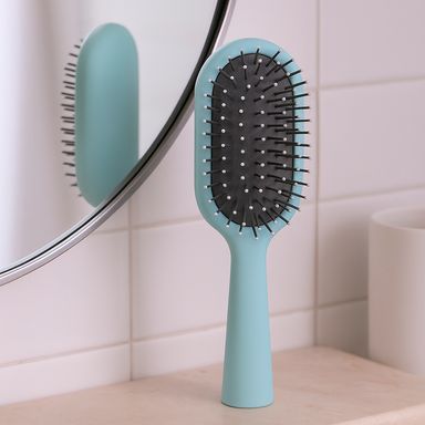 Cepillo Acojinado de Mango Largo para el Cabello Azul