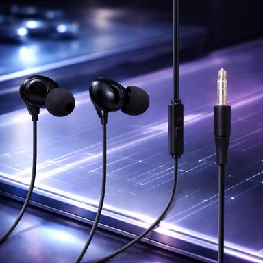 Audifonos Entrada Tipo Jack Serie Miniso Negro