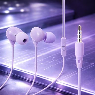 Audifonos Entrada Tipo Jack Serie Miniso Morado