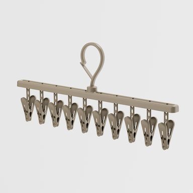 Ganchos para Ropa con 10 Pinzas Serie Milk Coffee Cafe