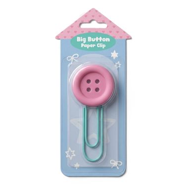 Clip con Boton Redondo Serie Big Button Rosa
