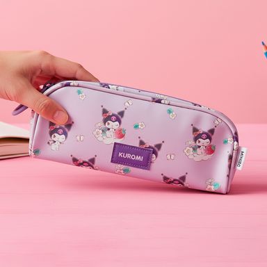 Cartuchera con Cierre Grande Kuromi Strawberry Serie Sanrio