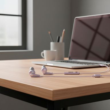 Audifonos 3.5 Mm Tech Serie Miniso Morado
