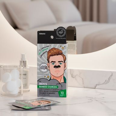 Tiras Nasales de Puntos Negros con Carbon de Bambu para Hombres Serie Miniso