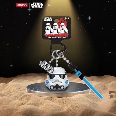 Llavero Luminoso Stormtrooper Serie Star Wars Disney Blanco y Azul