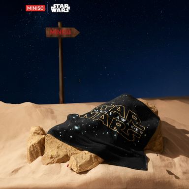 Manta Grande Logotipo Serie Star Wars Disney Negra