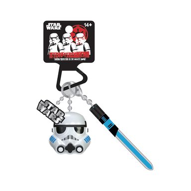 Llavero Luminoso Stormtrooper Serie Star Wars Disney Blanco y Azul