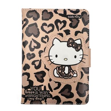 Libreta de Tapa Dura y Cierre Magnetico Hello Kitty Leopard Design 80 Hojas Serie Sanrio Cafe