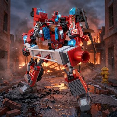 Bloques Transformer de Bomberos Modelos Variados