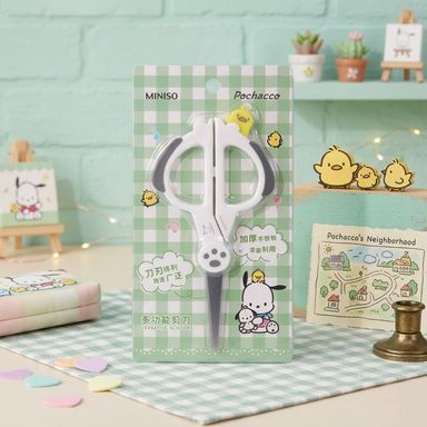 Tijeras Pochacco Serie Sanrio Blanco