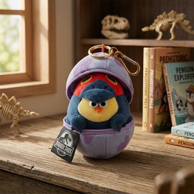 Llavero de Peluche Dundun Huevo de Dinosaurio Serie Mini Family Jurassic Park