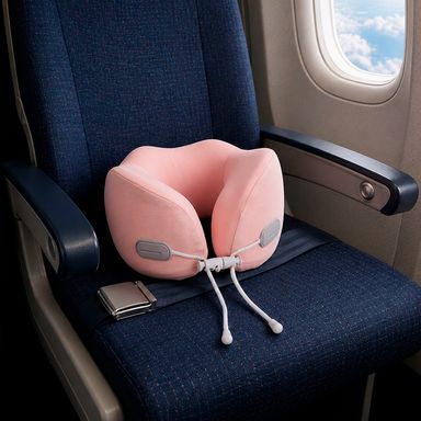 Almohada de Viaje Cervical con Cordon Serie Miniso Rosa